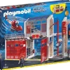 Playmobil Playmobil|9462 - Caserne De Pompiers Et Helicoptere City Action