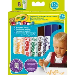 Crayola 8 Feutres Lavables Mini Kids- Dessin Et Peinture