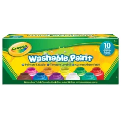 Crayola 10 Pots De Peinture Lavable- Dessin Et Peinture