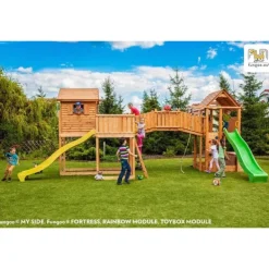 Fungoo Aire De Jeux En Bois - Maxi Sized Plaza- Aires De Jeux