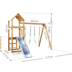 Soulet Aire De Jeux En Bois Noumea- Balancoires Et Portiques