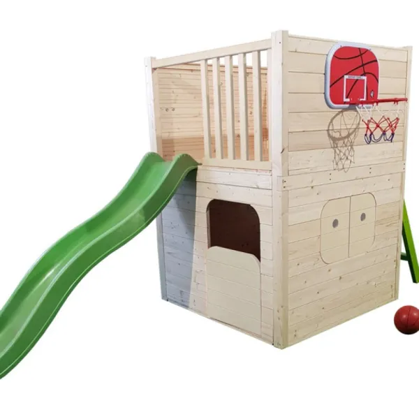 LG Distribution Aire De Jeux En Bois Sport Avec Toboggan- Aires De Jeux