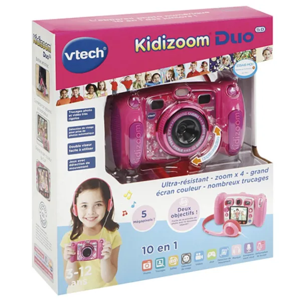 VTech Appareil Photo Kidizoom Duo 5.0 Rose- Appareils Photo Et Camera