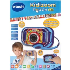 VTech Appareil Photo Kidizoom Touch 5.0 Bleu- Appareils Photo Et Camera