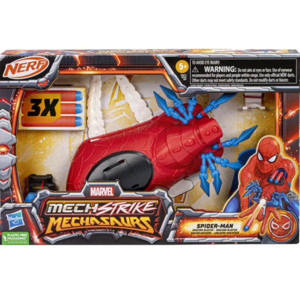 Nerf Arachno Blaster Spiderman - Marvel Mech Strike Mechasaurs- Nerf Et Jeux De Tirs
