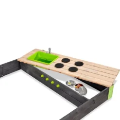 Exit Toys Bac A Sable En Bois Avec Cuisine Aksent 200 X 140- Bacs À Sable
