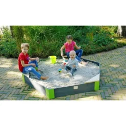Exit Toys Bac A Sable En Bois Hexagonal Aksent 200 X 170 Cm- Bacs À Sable