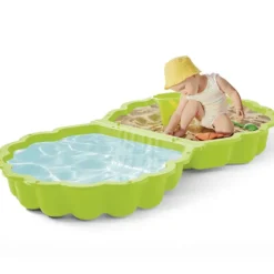 SUN and SPORT Bac A Sable En Plastique Coquillage Avec Couvercle- Bacs À Sable