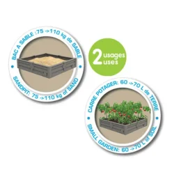 Smoby Bac Square Garden- Bacs À Sable