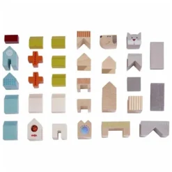 Haba Blocs De Construction En Bois Chien Et Chat- Planchettes Et Construction En Bois