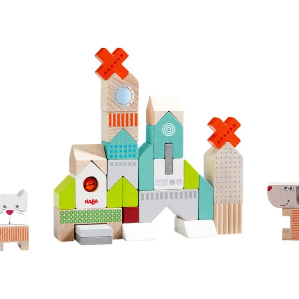 Haba Blocs De Construction En Bois Chien Et Chat- Planchettes Et Construction En Bois