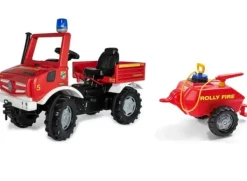Rolly Toys Camion A Pedales Unimog Pompiers Avec Citerne- Tracteurs À Pédales