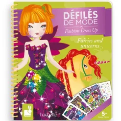Janod Carnet Defiles De Mode Fees Et Licornes- Découpage, Collage, Pliage