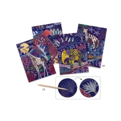 Djeco Cartes A Gratter Nature Luxuriante- Découpage, Collage, Pliage