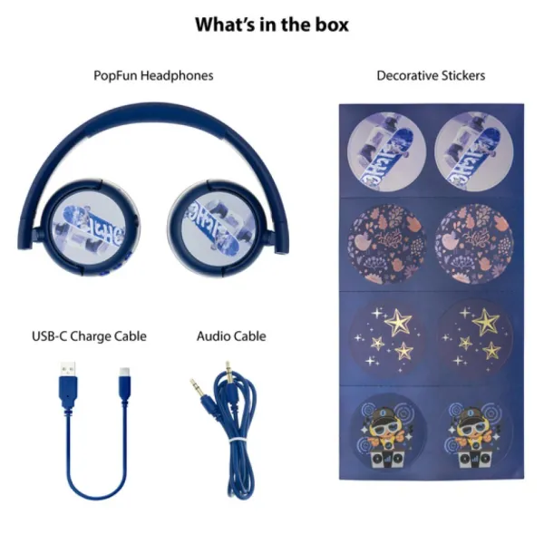 1nfinitx Casque Buddyphones Bleu- Enceintes Bluetooth Et Casques Audio