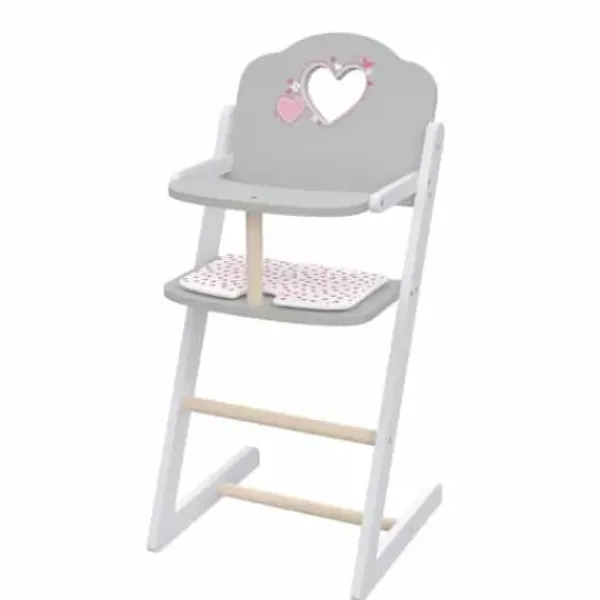 LOVE BEBE Accessoires Poupons|Chaise Haute Poupon En Bois 60 Cm