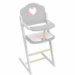 LOVE BEBE Accessoires Poupons|Chaise Haute Poupon En Bois 60 Cm