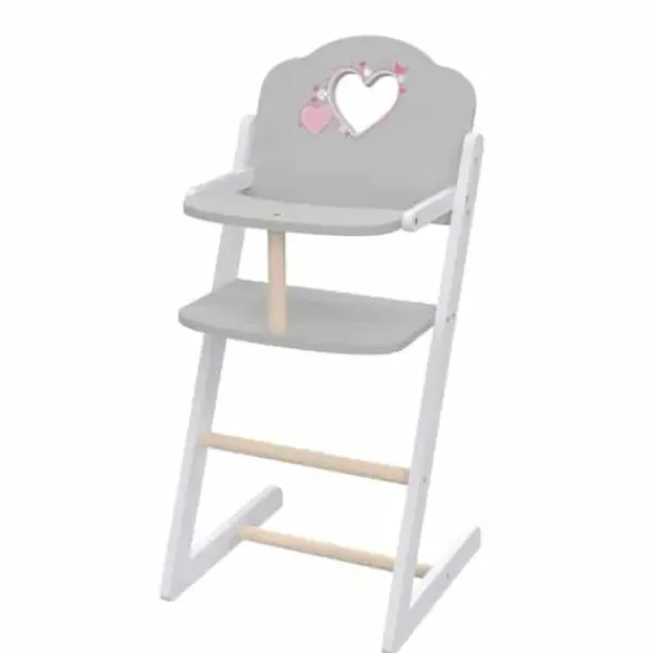 LOVE BEBE Accessoires Poupons|Chaise Haute Poupon En Bois 60 Cm