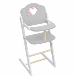 LOVE BEBE Accessoires Poupons|Chaise Haute Poupon En Bois 60 Cm