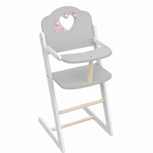 LOVE BEBE Accessoires Poupons|Chaise Haute Poupon En Bois 60 Cm