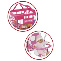LOVE BEBE Poupons|Chariot De Course Avec Siege Bebe