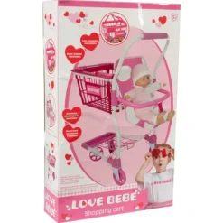 LOVE BEBE Poupons|Chariot De Course Avec Siege Bebe