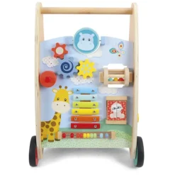 WOOD N PLAY Chariot De Marche En Bois Multi-Activités- Activités D'éveil