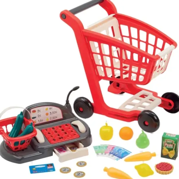 Ecoiffier Faire Comme Les Grands|Chariot Garni Et Caisse Enregistreuse