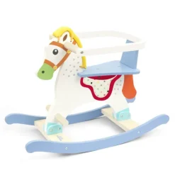 WOOD N PLAY Cheval A Bascule En Bois- Porteurs & Jouets À Bascules