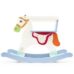 WOOD N PLAY Cheval A Bascule En Bois- Porteurs & Jouets À Bascules