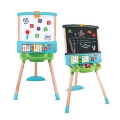 VTech Chevalet En Bois 3 En 1 - Magi Chevalet Magneti'Lettres- Tableaux, Ardoises