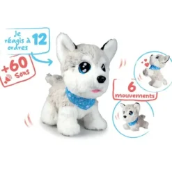 Simba Dickie Peluches Interactives|Chien Husky Interactif Chi Chi Love 30 Cm