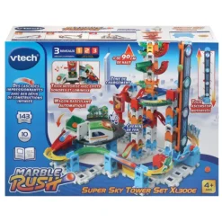 VTech Circuit A Billes Electronique Marble Rush - Super Sky Tower Set Xl300E- Constructions Magnétiques, Billes