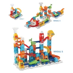 VTech Circuit A Billes Electronique Marble Rush - Rocket Set Electronic M100E- Constructions Magnétiques, Billes