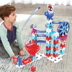 VTech Circuit A Billes Marble Rush - Spidey Super Spin Challenge Sp300E- Constructions Magnétiques, Billes
