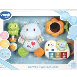 VTech Coffret Naissance - Eveil Des Sens Bleu- Coffret Cadeaux, Naissance