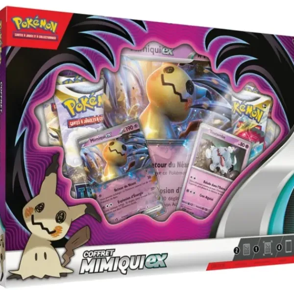 Asmodée Cartes À Collectionner|Coffret Pokemon 4 Boosters - Mimiqui Ex