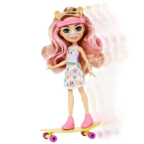 Mattel Mini Poupées|Coffret Poupées Skateuses En Ville - Enchantimals