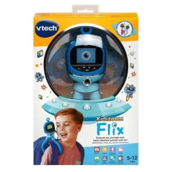 VTech Compagnon Interactif Kidizoom Flix Bleu- Appareils Photo Et Camera