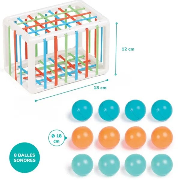 Ludi Cube De Manipulation Avec Balles- Jouets À Emboîter, À Empiler
