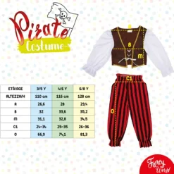Fancy World Deguisement De Pirate 6/8 Ans- Déguisements