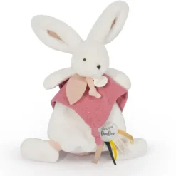 Doudou Et Compagnie Doudou Happy Boho Lapin Corail- Doudous
