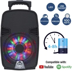 Music Star Enceinte Bluetooth Et Jeux De Lumiere Groove- Enceintes Bluetooth Et Casques Audio