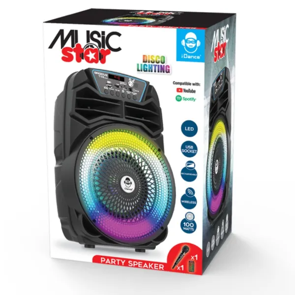 Music Star Enceinte Bluetooth Groove Mk3- Enceintes Bluetooth Et Casques Audio