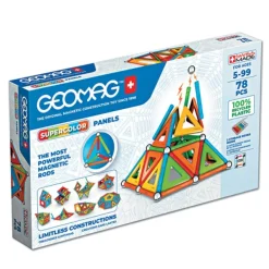 Geomag - Ecofriendly 78 Pieces Panels Supercolor- Constructions Magnétiques, Billes