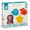 Janod Gicleurs Pour Le Bain 4 Animaux De La Mer- Jouets Pour Le Bain