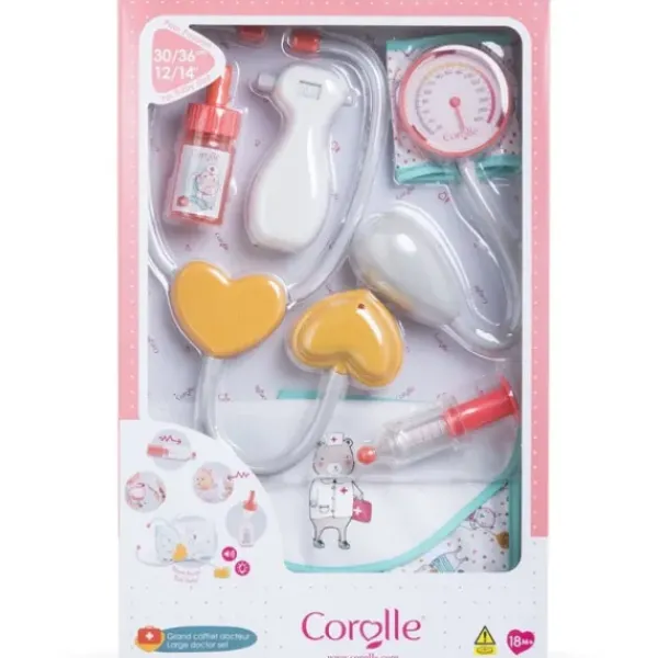 Corolle Accessoires Poupons|Grand Coffret Docteur - Poupon 30 Cm