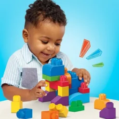 Mega Bloks Grand Sac De Construction 60 Briques - Bleu- 1Er Age