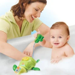 VTech Jouet De Bain - Maman Tortue Et Son Bebe Nageur- Jouets Pour Le Bain