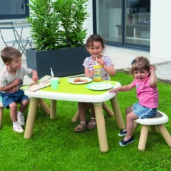 Smoby Kid Chaise Interieure / Exterieure - Bleue- Tables Et Chaises De Jardin